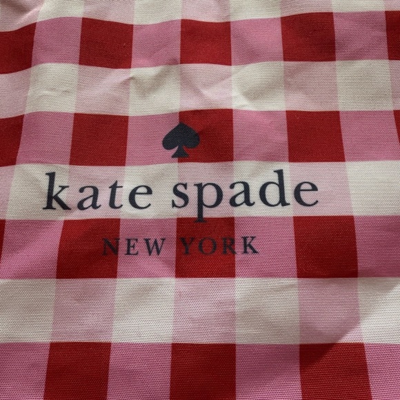 Kate Spade Red and White Checkered Tote Bag - Picture 2 of 3